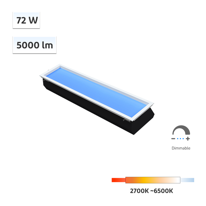 Yuji Skyline™ CRI 93 72W 30120 Rooflight Ceiling Light 2700K-6500K