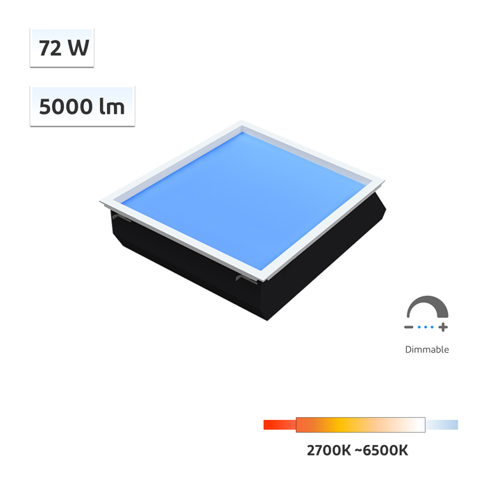 Yuji Skyline™ CRI 93 72W 6060 Rooflight Ceiling Light 2700K-6500K 