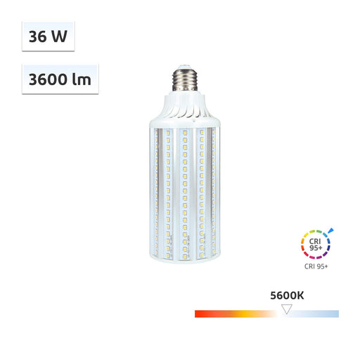 yujileds CRI-MAX™ CRI 95+ E27 36W LED Corn Bulb 5600K