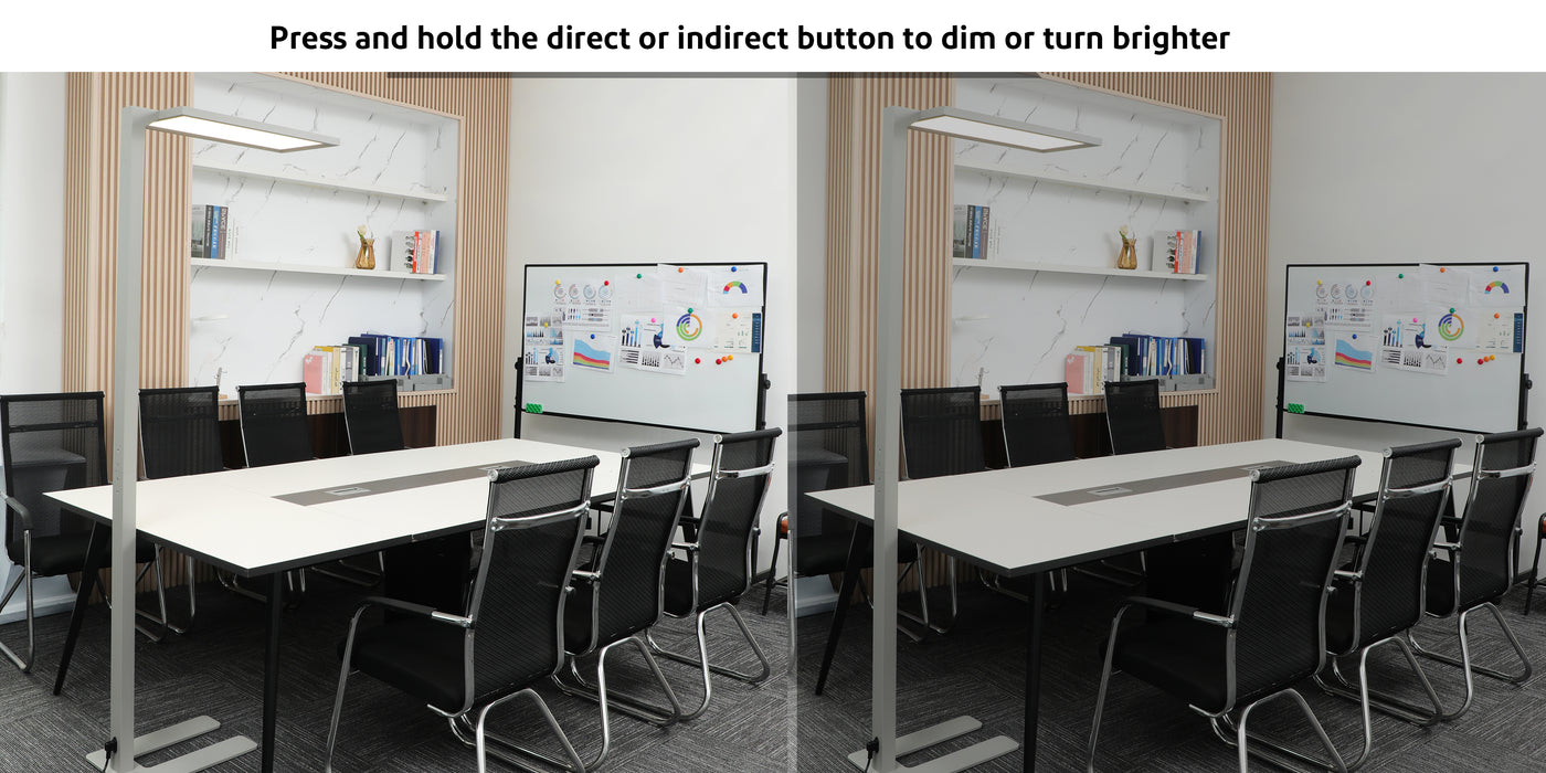 YUJILEDS Mission-02 Wellbeing Daylight 98 CRI 6000lm Floor Lamp 4000K for Office & Study Room