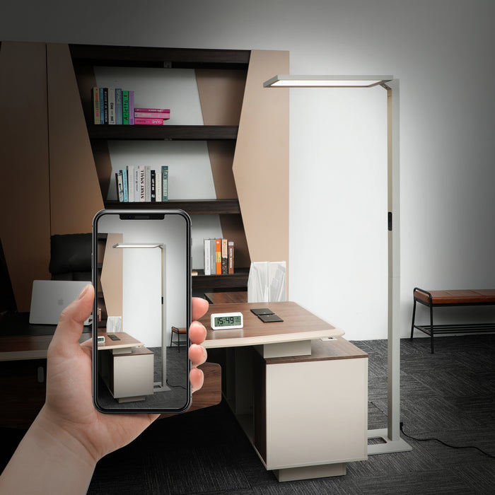 YUJILEDS Mission-02 Wellbeing Daylight 98 CRI 6000lm Floor Lamp 4000K for Office & Study Room
