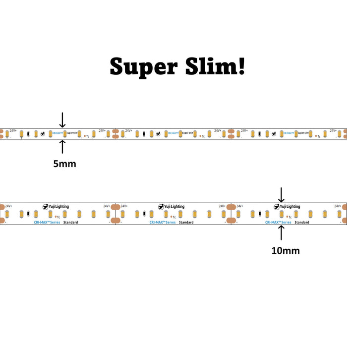 CRI-MAX™ CRI 95+ Super Slim LED Flexible Strip 3000K - 128 LEDs/m - 5m/Reel