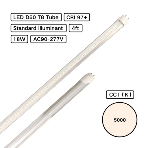 Standard Illuminant D50 5000K T8 LED Tube (ISO3664:2000)