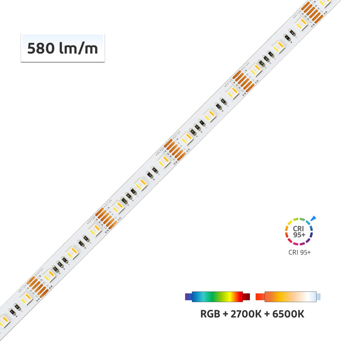 CRI-MAX™ CRI 95+ 5-in-1 RGBWW Full Gamut LED Flexible Strip