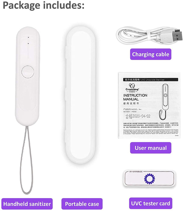 YujiLights™ Handheld Ultraviolet UVC Antibacterial LED Sanitizer
