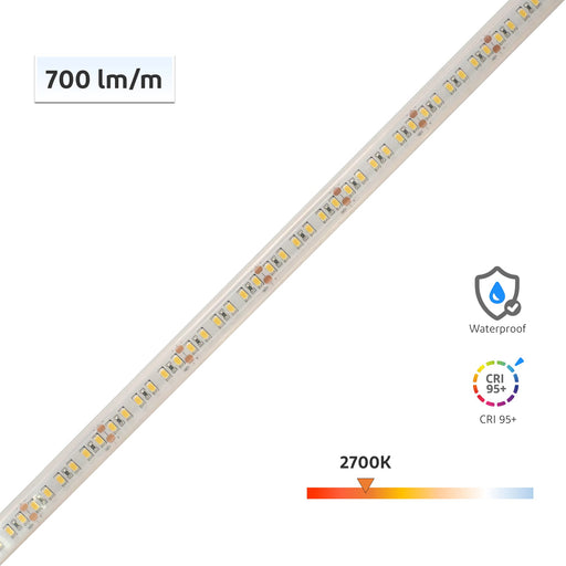 yujileds CRI-MAX™ CRI 95+ IP65 Waterproof LED Flexible Strip 2700K