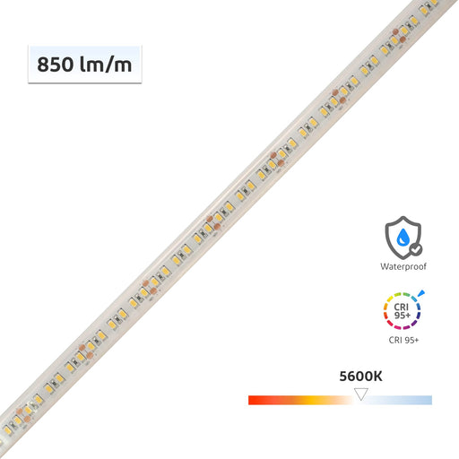 yujileds CRI-MAX™ CRI 95+ IP65 Waterproof LED Flexible Strip 5600K cool white 