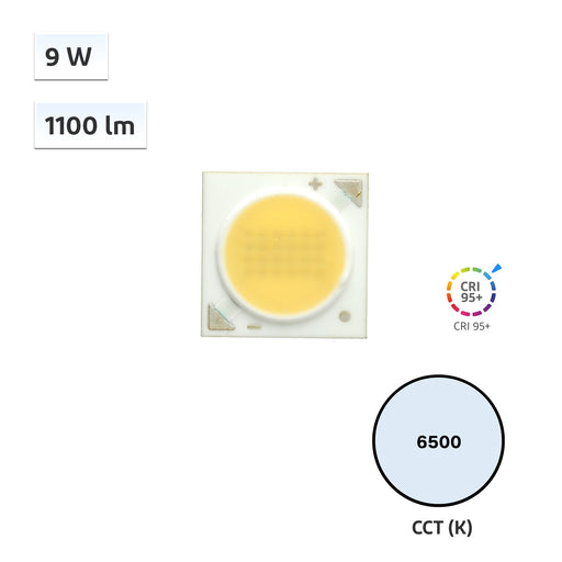 YUJILEDS® CRI 95+ 9W COB LED 6500K - 135L