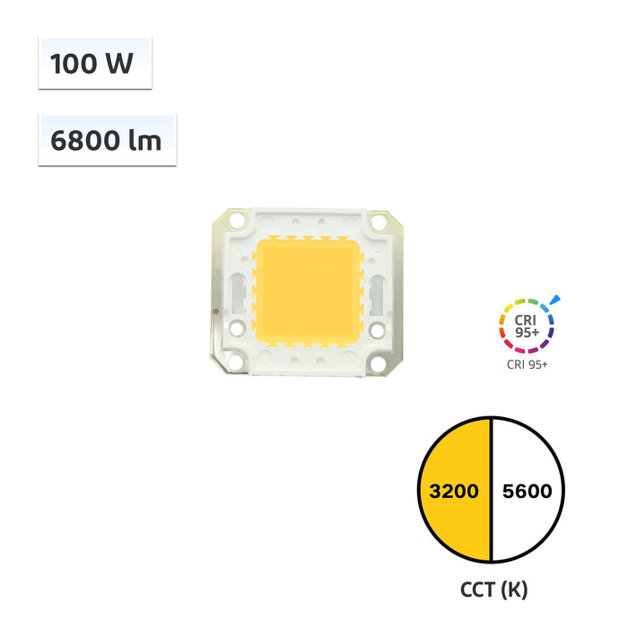 YUJILEDS® CRI 95+ 100W COB LED 3200K 5600K - 400H