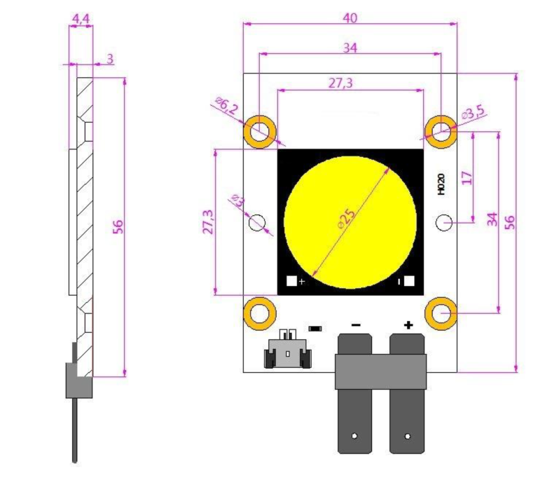 YUJILEDS® High CRI 95+ High Power LED COB Daylight 5600K - BC560H - 400W
