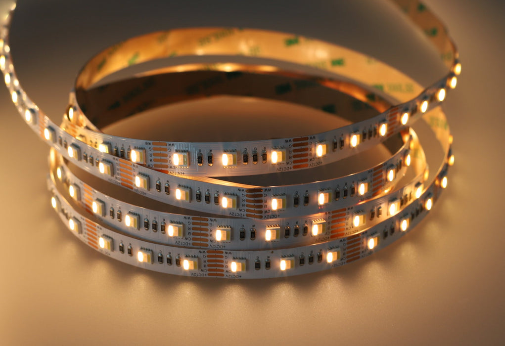 YUJILEDS® VarySpec™ 5-in-1 RGBWW High CRI 95+ 12V Full Gamut LED Strip