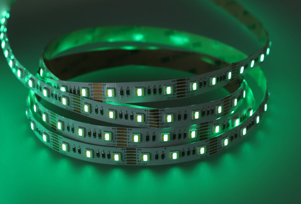 YUJILEDS® VarySpec™ 5-in-1 RGBWW High CRI 95+ 12V Full Gamut LED Strip