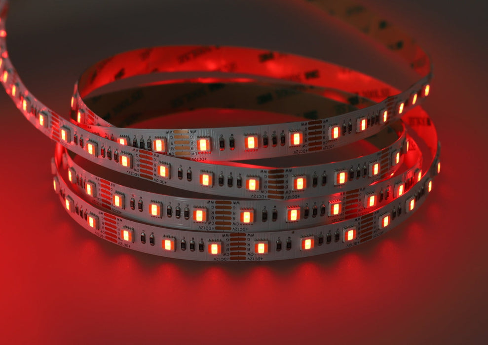 YUJILEDS® VarySpec™ 5-in-1 RGBWW High CRI 95+ 12V Full Gamut LED Strip