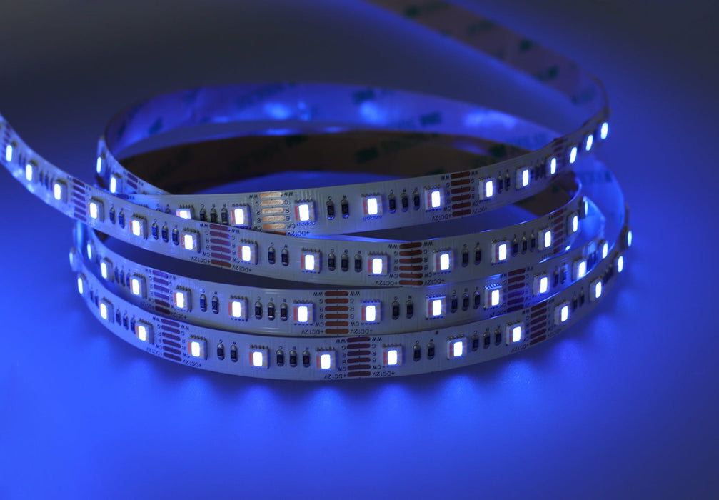YUJILEDS® VarySpec™ 5-in-1 RGBWW High CRI 95+ 12V Full Gamut LED Strip