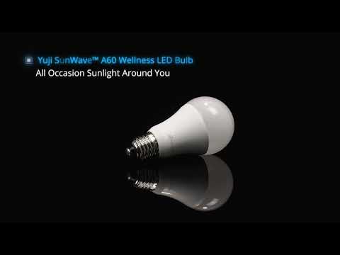 Yuji SunWave™ CRI 98 A19/A60 Flicker-Free Wellness Lighting 11W Dimmable LED Bulb 4000K