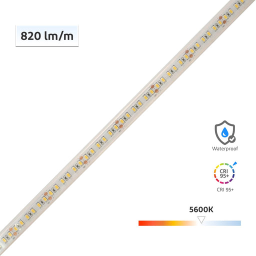 yujileds CRI-Max™ CRI 95+ IP67 Waterproof LED Flexible Strip 5600K cool white
