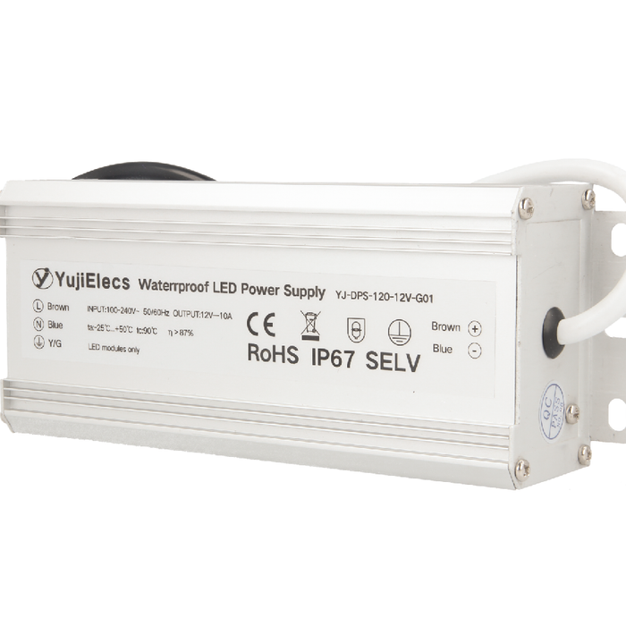 YujiElecs 120W IP67 Waterproof Power Supply for LED Strips