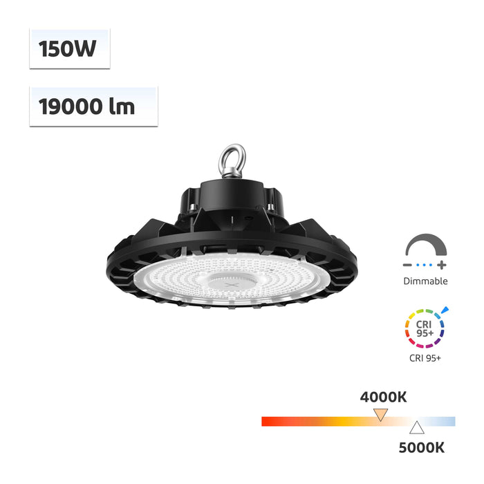 CRI-MAX™ CRI 95+ 150W IP65 High Bay UFO LED Light 4000K 5000K