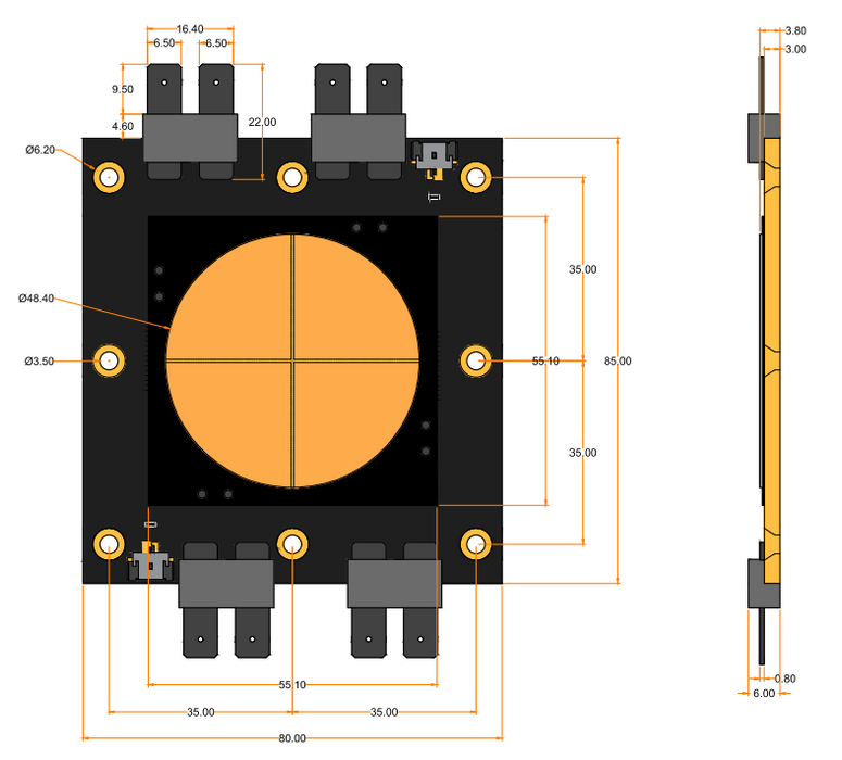 YUJILEDS® CRI 95+ High Power 1500W Flip Chip COB LED 3200K 5600K - 480H