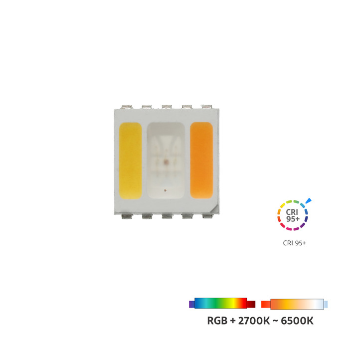 YUJILEDS® CRI 95+ 5-in-1 RGBWW LED SMD - 5050L - 1000pcs/Reel