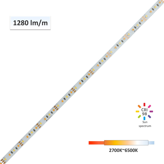 SunWave™ CRI 98 Tunable White LED Flexible Strip 2700K-6500K - 5m/Reel