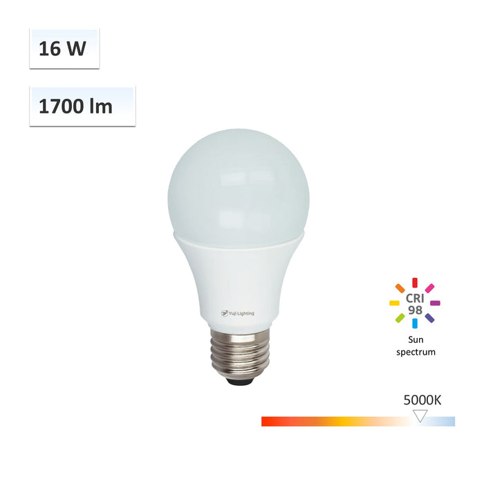SunWave™ CRI 98 A70/A21 Flicker-Free High Brightness Wellbeing Lighting 16W LED Bulb 5000K - 4pcs/8pcs