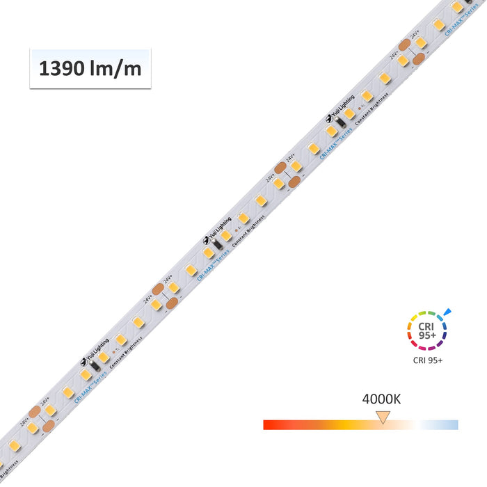 CRI-MAX™ CRI 95+ Constant Current IC Constant Brightness LED Flexible Strip 4000K - 126 LEDs/m