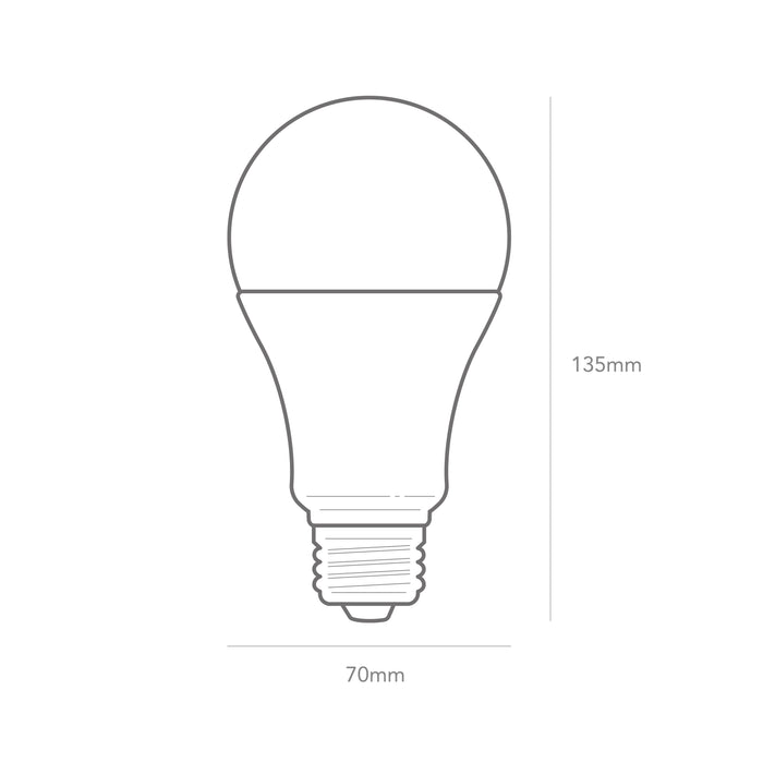 SunWave™ CRI 98 A70/A21 Flicker-Free High Brightness Wellbeing Lighting 16W LED Bulb 5000K - 4pcs/8pcs