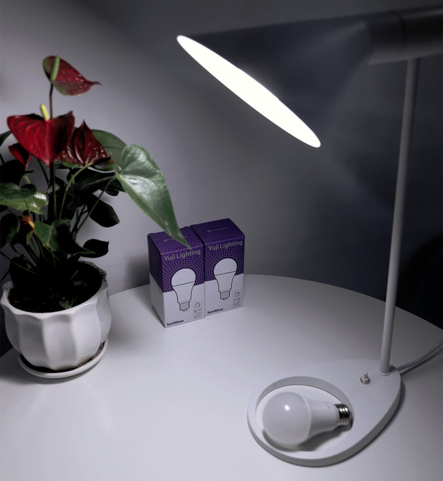 Yuji SunWave™ CRI 98 A19/A60 Flicker-Free Wellness Lighting 11W Dimmable LED Bulb 6500K