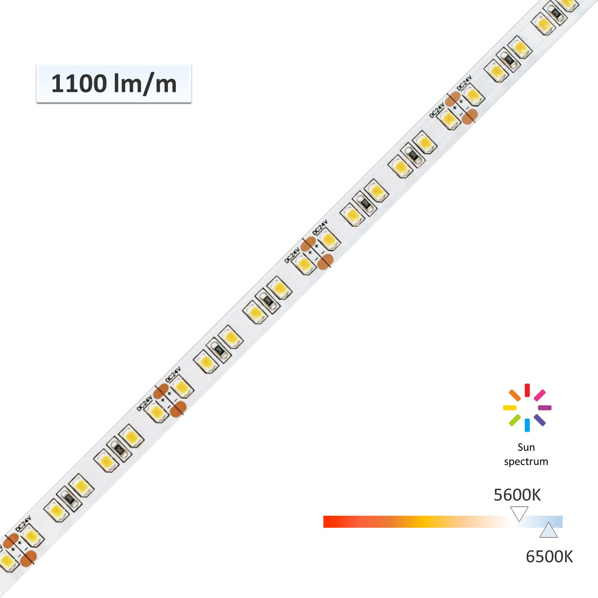 SunWave™ CRI 98 LED Flexible Strip 5600K 6500K - 5m/Reel