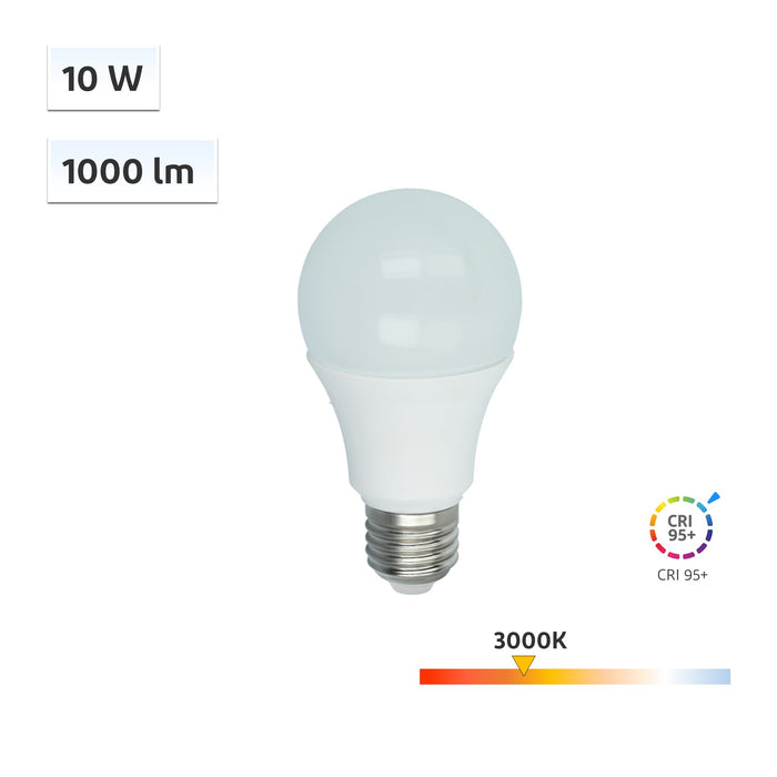 CRI-Max™ CRI 95+ A19/A60 10W High Lumen LED Bulb 3000K - 4pcs