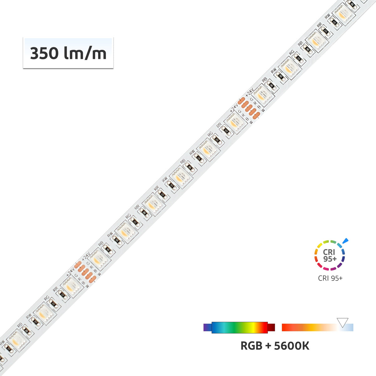 CRI-MAX™ CRI 95+ 4-in-1 RGBW LED Flexible Strip 5600K - 60 LEDs/m