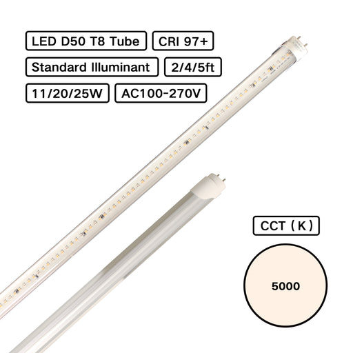 Standard Illuminant D50 5000K T8 LED Tube (ISO3664:2009)