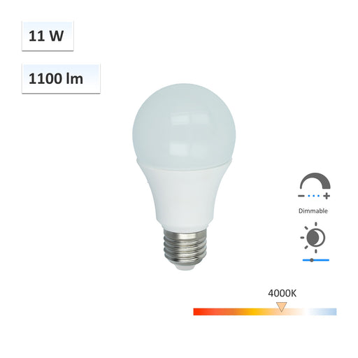 Yujileds WELL24™ Day A19/A60 Functional Lighting with Space Station Technology11W Dimmable Energy LED Bulb 4000K