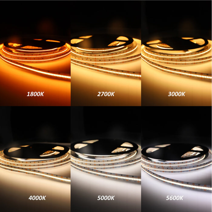Yujileds CRI-Max™ CRI 95+ High Brightness LED Flexible Strip 1800K 2700K 3000K - 420 LEDs/m 