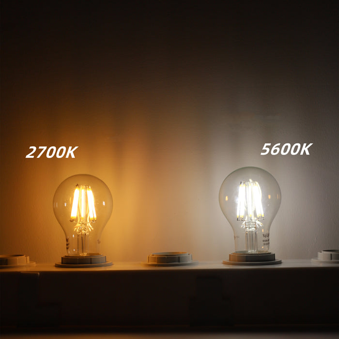 CRI-MAX™ CRI 95+ A19/A60 6W Dimmable LED Filament Bulb 2700K - 4pcs