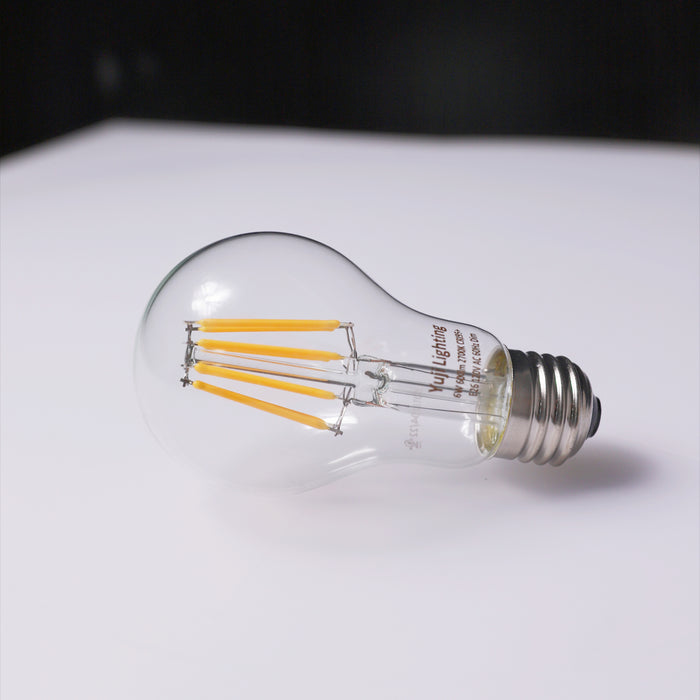 CRI-MAX™ CRI 95+ A19/A60 6W Dimmable LED Filament Bulb 2700K - 4pcs